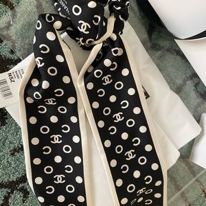 Brand new silk Chanel Twilly/scrunchy